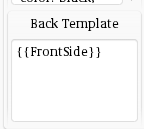 Use `{{FrontSide}}` as the back template.