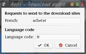 Dialog window with text
starting Requests to send to the download sites