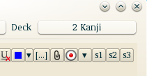 The Anki note editor button row has s1, s2 and s3 buttons.